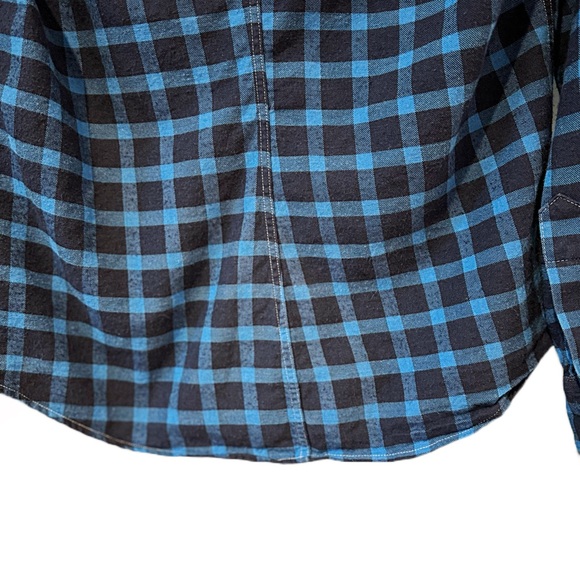 Frank & Eileen Women’s Barry Flannel Check Long Sleeve Shirt Blue & Black Size S - Picture 8 of 13